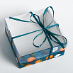 Коробка для 4 капкейков с прозрачной крышкой "Счастья", мандаринки 16*16*7,5 см фото 2