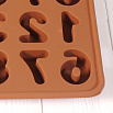 Форма силиконовая для шоколада "Цифры двойные" 16*16, 20 ячеек фото 2