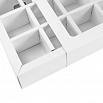 Коробка для 9 конфет с разделителями, белая с окном фото 3