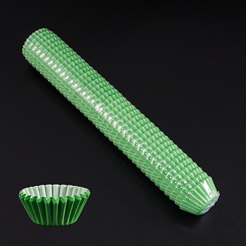 Капсулы бумажные для конфет Зеленые 35*23 мм, 1000 шт