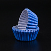 Капсулы бумажные для конфет Синие 30*23 мм, 20-25 шт фото 1