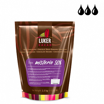 Шоколад темный Luker (Лукер) Misterio 58% (D201), 2,5 кг