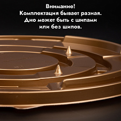 Контейнер для торта пластик Круглый 22 см ЗОЛОТОЕ дно