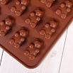 Форма силиконовая для шоколада "Мармеладные мишки" 19*14, 50 ячеек фото 4