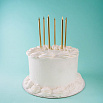 Свечи для торта "Классика", набор 6 штук, золотые 10 см фото 3