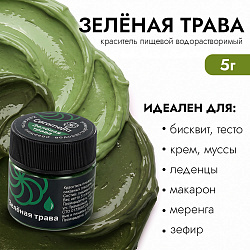 Краситель сухой водорастворимый Caramella Зеленая трава 5 гр