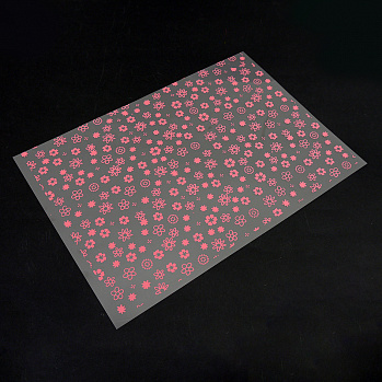 Переводной лист для шоколада Розовый Цветы Микс, 21*30 см