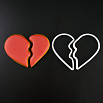 Вырубка для пряника "Сердце, две половинки" пластик, 10 см фото 1