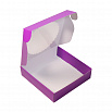 Коробка для печенья 12*12*3 см, Фиолетовая с окном фото 2