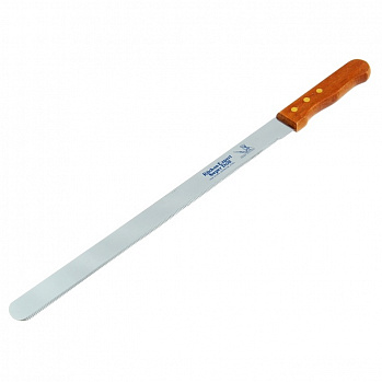 Нож для бисквита с мелкими зубцами, 35 см (ручка дерево)