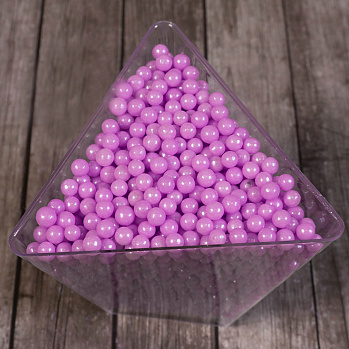 Сахарные шарики Фиолетовые перламутровые 4 мм New, 50 гр