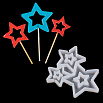 Форма силиконовая для леденцов "Звезды контур" 100*80 мм, 3 ячейки фото 1