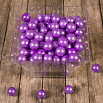 Сахарные шарики Фиолетовые перламутровые 10 мм, 50 гр фото 1