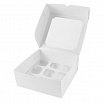 Коробка для 9 капкейков, белая с окном фото 2