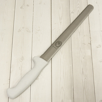 Нож для бисквита 25 см, пластиковая ручка, мелкие зубчики