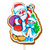 Топпер пряничный "Дед Мороз и Снегурочка", 10 см фото 1