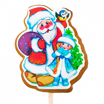 Топпер пряничный "Дед Мороз и Снегурочка", 10 см