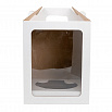 Коробка для кулича с окном, белая 16*16*20 см фото 2
