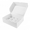 Коробка для 12 капкейков, белая с окном фото 2