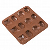 Форма силиконовая для шоколада "Бриллианты", 15*15см,  12 ячеек фото 2
