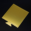 Подложка с держателем (сольерка) Квадрат 70*72 мм, золото/белое фото 2
