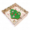 Коробка для пряников с прозрачной крышкой "Рождественское ассорти", 12*12*3 см фото 2