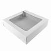 Коробка с окном 22*22*6 см, Белая фото 2
