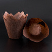 Капсула - тюльпан для выпечки коричневая 80*50, 20 шт фото 2