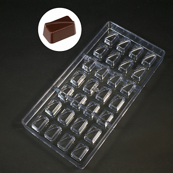 Форма для шоколада (поликарбонат) RETTANGOLO 02, Bake ware, 28 ячеек