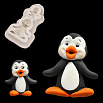 Силиконовый молд "Пингвины" 10,5*6 см фото 1