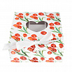 Коробка для 9 конфет с разделителями "Красные тюльпаны" с лентой, 11*11*5 см фото 2