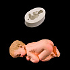 Силиконовый молд "Младенец" 5,5*2,5 см фото 1