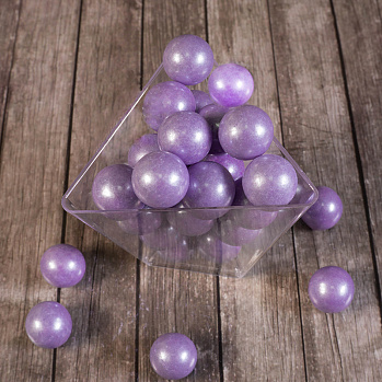 Сахарные шарики Фиолетовые перламутровые 12 мм New, 50 гр