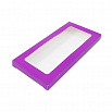 Коробка под шоколадку фиолетовая с окном, 18*9*1,4 см фото 1