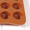 Форма силиконовая для шоколада "Спираль" 20*10 см, 15 ячеек фото 3