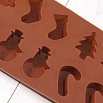 Форма силиконовая для шоколада "Новый год" 20*10 см, 12 ячеек фото 2