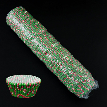Капсулы бумажные Рождественские леденцы 50*35 мм, 1000 шт