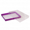 Коробка для печенья с прозрачной крышкой фиолетовая, 26*21*3 см фото 2