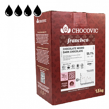Шоколад Chocovic Francisco темный 55,1% 1,5 кг (CHD-Q56CHCV-69B)