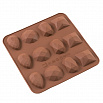 Форма силиконовая для шоколада "Бриллианты", 15*15см,  12 ячеек фото 1