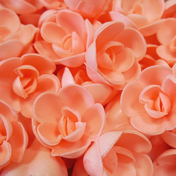 Вафельные Розы большие розовые, 10 шт.