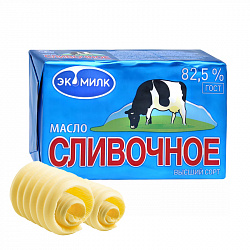 Масло сливочное Экомилк 82,5%, 450 гр