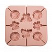 Форма силиконовая для леденцов "Бабочки, спирали, цветы" 16*16см, 8 ячеек фото 1