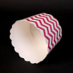 Бумажные стаканчики для кексов малиновые полоски 60*56 мм, 10 шт фото 4