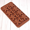 Форма силиконовая для шоколада "Пряничный человек" 20*10 см, 12 ячеек фото 1