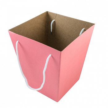 Коробка для цветов Крафт-Розовый 150*220*250 мм