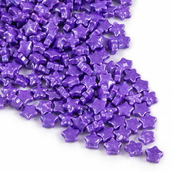 Посыпка кондитерская 3D Звездочки Фиолетовые перламутровые 7 мм, 50 гр