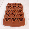 Форма силиконовая для шоколада "Сердца любви" 20*10 см, 15 ячеек фото 3