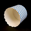 Бумажные стаканчики для кексов голубые полоски 60*56 мм, 10 шт фото 3