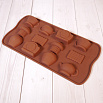 Форма силиконовая для шоколада "Чаепитие" 20*10 см, 12 ячеек фото 4
